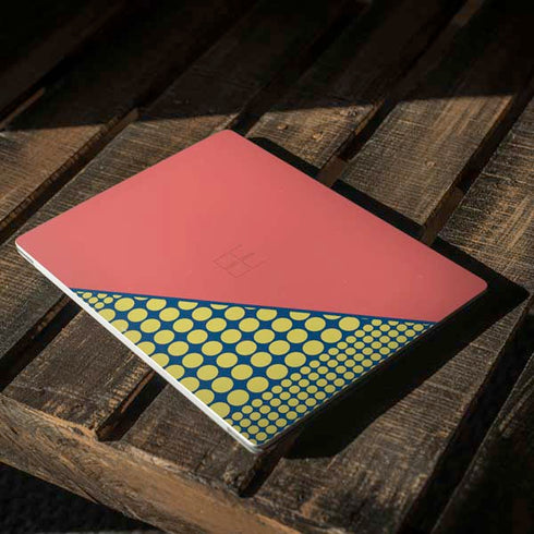 Coral Diagonal Split Surface Laptop 2 Skin